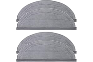 VIEWALL Juego de 4 paños para Roborock Q10 S5/Q10 S5+ Robot Aspirador, Microfibra Suave Lavable y Reutilizable Repuesto Mop Pads