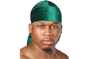 SHYNEDURAGS Shyne Velvet Durag - Multi Colour Options | Premium Velvet Du Rags for Men & Women | Perfect for 360 Waves, Braids & Locs | Wide & Long Tail | Ultra-Soft Silky Lined Velour | Black Owned Business