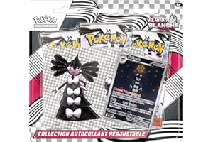 Pokémon JCC : Collection Autocollant réajustable Écarlate et Violet – Flamme Blanche – Sidérella (1 Carte Promo Brillante et 3 boosters)