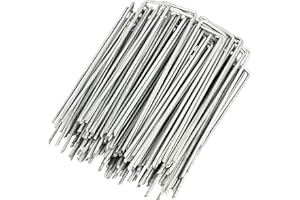 AMAGABELI GARDEN & HOME Amagabeli Garden Home 100 Piquets de Jardin Pelouse Agrafe Toile de Paillage en Forme de U - 150 mm Long - Ongles Mauvaises Herbes Tissu Piquets Galvanisé Piquet de Fixation en Acier pour Bache