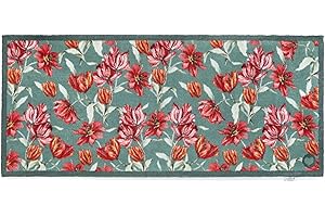 HUG RUG Washable Dirt Trapper Door Mat Kitchen Hallway Doorway, Made in the UK Hug Rug Tumbling Tulips Runner