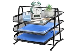 TSDRBWO Bandeja deslizante para cartas, bandeja de archivo para escritorio de oficina, bandeja organizadora de escritorio, carpeta de bandeja de archivo de papel, organizador de escritorio A4, soporte de