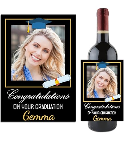 Personalized Wine Bottle Labels - Congratulations - View #9