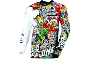 O'NEAL | Motocross Langarm-Shirt | MX Enduro Motorrad | Schnell trocknendes und leichtes Performance-Material, kragenloses Design | Mayhem Jersey | Erwachsene