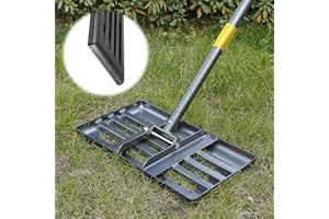 DAKEPOLE Lawn Rake Lawn Levelling Rake Metal 157 cm Golf Garden Grass Surface Lawn Tool Squeegee for Lawn Lawn Pusher Stainless Steel Garden Backyard Lawn Surface Leveler (25 x 43 cm)
