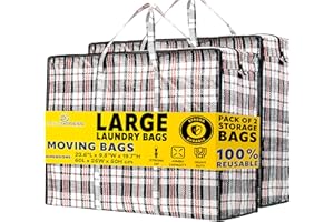 DECO EXPRESS Bolsas para Guardar Ropa, Bolsas Mudanza y Bolsas Almacenaje Ropa con Cremallera - Multipack (Pack of 2)