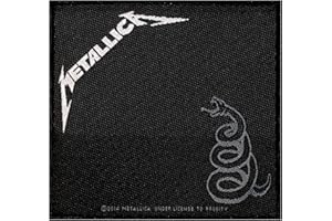 RAZAMATAZ METALLICA BLACK ALBUM Woven Sew-On Patch 10 x 10 CM