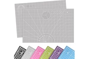 BASE DE CORTE QUIJOTE PAPER WORLD - Tamaño A1, 6 colores básicos, Patchwork, Guías de corte, cicatrización rápida, 3mm espesor, planchas para cortar - GRIS 1 UNIDAD
