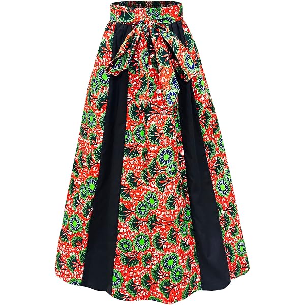 NASHALYLY Women's Chiffon Maxi Skirt - High Waist Pleated A-Line, Floral Print, Elastic Waistband - View #9