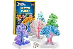 BLUE MARBLE NATIONAL GEOGRAPHIC Craft Kits for Kids - Crystal Growing Kit, Grow 6 Crystal Trees in 6 Hours, Art Supplies, Geode Specimen, STEM Arts & Crafts Kit