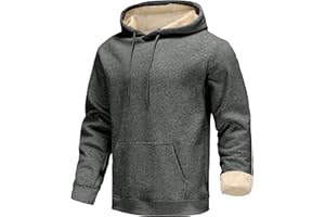 Djtnzdm Sweat à Capuche en Laine Hiver pour Hommes Zip Hoodie Chaud Polaire Homme Veste Décontractée Extérieure avec Poche Zippée (Loose Fit)