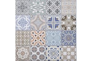 CASA MORO Baldosas de cerámica orientales Habib 44,1 x 44,1 cm 1m² porcelanía, para suelos y azulejos de pared, azulejos de pasillo marroquí para hermosa cocina, pasillo, baño y pared posterior de cocina FL6030