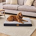 Silentnight Crate Dog Bed - Orthopaedic Firm Support Pet Mattress with Non-Slip Base - Comfort & Support Mat Reduce Pressure on Joints, Removable and Washable Sherpa Cover, Medium 51x76cm, Grey