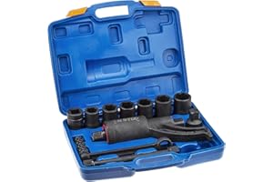 Stix Automotive Equipment Llave Dinamométrica Multiplicadora 1:58 6000Nm con 7 Vasos - Multiplicador de Fuerza - Multiplicadora de Torsión - Maleta resistente para transporte