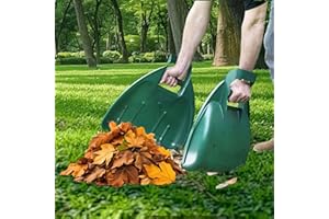 SHOP4ALLSORTS Leaf Grabbers With Handles Heavy Duty Garden Leaf Collector Set Garden Scoop Grabber Pair For A Tidy Garden