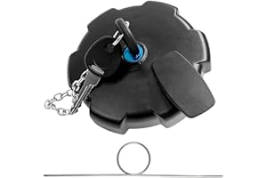SGZQKZ Bouchon de Réservoir D'essence avec Chaîne, 2 Clés et 1 Crochet, Verrouillable, Accessoire de Voiture pour MAN TGA TGX TGS Actros Atego 80 mm, pour Volvo L60, L70, L110, L120, L150, L180, L220, L350
