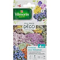 Graines Fleurs Vivaces Vilmorin - Mélange Rocaille - Floraison Mars à Août - Semis Avril à Juin