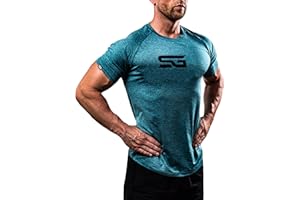 Satire Gym - Camiseta Ajustada Fitness Hombres/Ropa Deportiva de Secado rápido Hombre - Apta como Camiseta de Culturismo y Camiseta de Gimnasio Entrenamientos/Camiseta Moderna Fitness Hombre