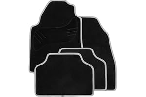 DBS - Tapis de Voiture - Universel - Antidérapant - 4 Pièces : Avant + Arrière - Tapis de Sol Automobile - Haute Qualité - Blanc