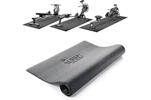 Sunny Health & Fitness Esterilla Antideslizante para Gimnasio Casa, Esterilla para Equipo de Ejercicio para Cinta de Correr, Bicicleta, Elíptica y Stepper, Esterilla para Yoga, L