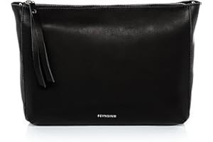 Feynsinn BERLIN sac porté épaule clutch bretelle longue JEMMA cuir véritable | pochette bandoulière femme noir | sac de soirée avec sangle fait à la main