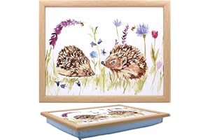 Tamersgifts Cushioned Laptrays Lap Tray TV Dinner Bean Bag Padded Cushion Gift (Hedgehog Laptray)