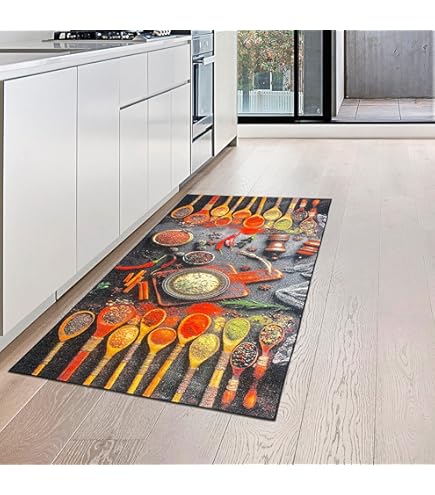 QQrunner Keukenloper, wasbare loper, lange gang, antislip, donkerblauw, 100 x 200 cm, per meter, moderne tapijtmatten, wasbaar, voor in de gang, woonkamer, slaapkamer, 40-120 cm breed, aanpasbare maat