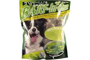 VIGPIL petman Barf-in-One Pansen Plus, 6 x 1000g-Beutel,Tiefkühlfutter, gesunde, natürliche Ernährung für Hunde, Hundefutter, Barf, B.A.R.F.