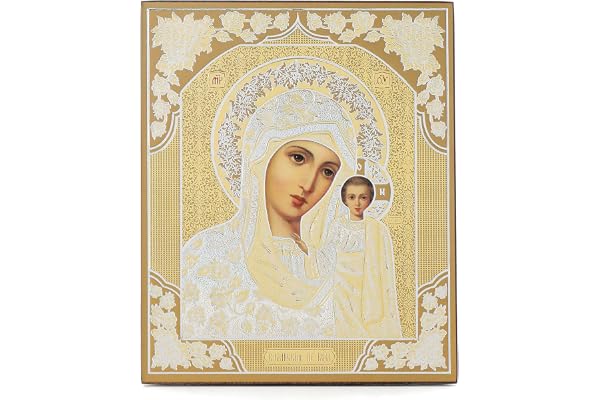 NKlaus Mère de Dieu De Kazan Icône En Bois 10x12cm chrétienne orthodoxe 11354