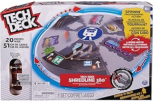 Tech Deck, Shredline 360 Skate Park motorizzato, X-Connect Creator, Set di Rampe per Giradischi Personalizzabili e costruibili con Tastiera Esclusiva, Giocattolo per Bambini per Ragazzi e Ragazze dai
