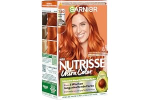 Garnier Nutrisse närande intensiv nyans med närande fruktoljor, färgning med 8 veckors innehåll, färgsensation hårfärg, 7,40 strålande