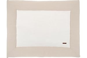 ‎BO BABY'S ONLY BO BABY'S ONLY - Laufgittereinlage Classic - Gestrickte Krabbeldecke für Baby - Aus Baumwolle - 75x95 cm - Sand