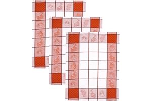 ‎BETZ Betz 3er Set Geschirrtücher Geschirrhandtuch Gläsertuch Halbleinen Jacquard Hungary GEMÜSE Gläsertücher Küchentuch Handtuch Größe 50 x 70 cm Farbe: Braun
