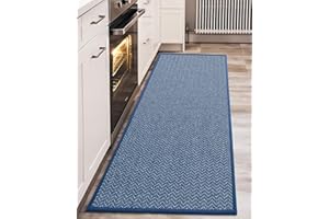 Color&Geometry Alfombra Cocina Lavable Antideslizante, 43.5 x 200 cm Alfombra Larga Resistente a Las Manchas para Cocina, Comedor, Lavadero y Pasillo, Azul