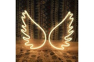 ASLANKA Angel Wings LED neon Light Sign - USB neon Lights for Wall, Bedroom, Dorm, Kids Room, Wedding Party bar Decoration Bedroom neon Signs for Wall Decoration Gift for Kids