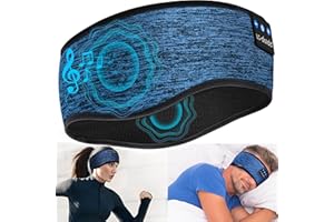 LC-dolida Auriculares para dormir Bluetooth 5.4, diadema para dormir, antifaz para dormir, auriculares deportivos, música para dormir, diadema para deportes, entrenamiento, correr, yoga, viajes (azul)