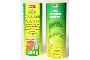 BRAECO Biotonnenpulver -K&B Vertrieb- Mülleimer-Pulver Madenvernichter, gegen Maden Abfalltonne 205 (2 Dosen)