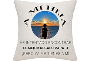 Bommex Regalo para Hija He Intentado Encontrar Funda de Cojin Divertida para Hija de Mama Papa Hija Regalo de Cumpleaños (Hija)