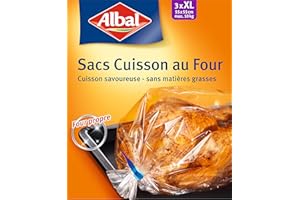 COFRESCO Albal 3 Sacs Cuisson, Four, Lien de Fermeture, Capacité 10 kg