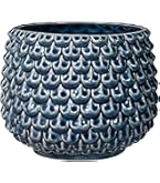 Ivyline - Vaso per fiori blu vintage Monza, diametro 13 cm, misura unica