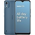 Nokia C12 6.3” HD+ Dual SIM Smartphone, Android 12 (Go edition), Octa-core 2GB RAM/64GB ROM, 8MP Rear /5MP Front Cameras, Night & Portrait modes, IP52 Rating, 3000mAh Battery - Cyan