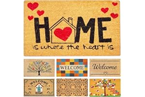 LUA VIKA Zerbino ingresso esterno cocco - Cuore - 40x70 cm - tappeto ingresso esterno casa - zerbino cocco - zerbini moderni e originali