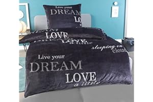 MALIKA Winter Plüsch Bettwäsche Nicky-Teddy Cashmere Coral Fleece 135x200 155x220 200x200 Kissenbezug 80x80 Verschiedene Muster, Größe:135 x 200 cm, Design - Motiv:Design 1