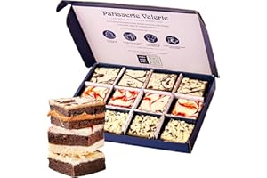 Patisserie Valerie Luxury Brownie Selection Box - 12 Fudgy Brownies, 3 Decadent Flavours - Ideal Food Gift Set for Chocolate Lovers - Perfect Birthday/Christmas Food Gifts - Delivered to Your Door