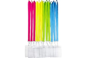 WEZEBEL 12 Pack Lanyard with ID Card Holders, Durable Lanyard with Waterproof Badge ID Holder for Cruise Assorted 4