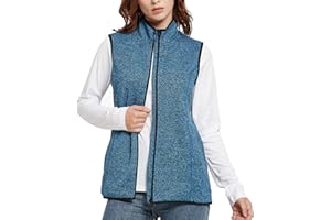 Triple Moon Chaleco de forro polar para mujer, para exteriores, sin mangas, para correr, senderismo, camping, ropa informal para el hogar
