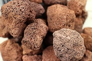 BLACK ROCK GRILL Premium 12KG Natural Volcanic Lava Rocks - 100% Pure Fire Pits & Gas Grills Stones Hand-Sorted (4-8CM)- Ideal for BBQ, Aquariums, and Plants