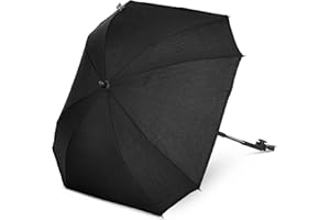 ABC Design Universal Sonnenschirm Sunny – für Kinderwagen & Buggy – UV-Schutz 50+ – Universalhalterung für Rund- und Ovalrohre (ink)