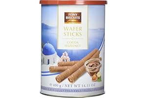 Gunz Feiny Biscuits Wafers Rolls with Cocoa Hazelnut Cream, 400 g