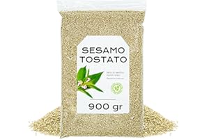 EPEL Sesamo Tostato 900 gr - Semi di Sesamo Tostati - Semi di Sesamo - Semi di Sesamo per Sushi - Semi Sesamo Sfuso (900 gr, Sesamo Tostato)